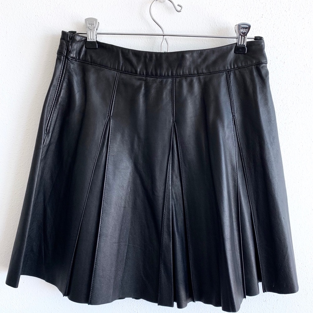 PJK 100% Leather Polly Flirty Skirt sz S